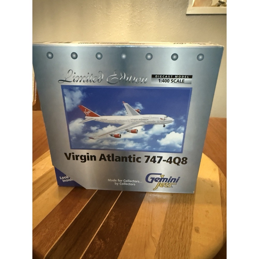 Virgin Atlantic Boeing 747-4Q8 Gemini Jets 1:400 Diecast Model G-VFAB Vintage